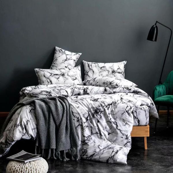 bedding sets marble set king single double duvet cover quilt pillowcase 2-3pcs home linens black
bedding sets marble set king single double duvet cover quilt pillowcase 2-3pcs home linens black