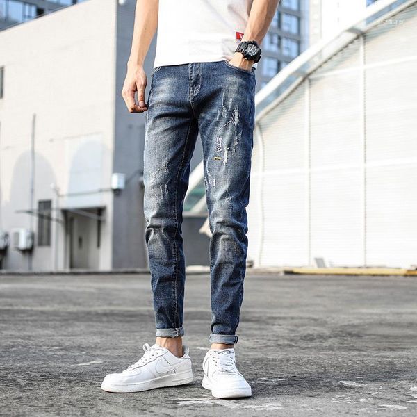men's jeans 2021 autumn men student harem male streetwear leggings cropped ripped length pants casual baggy denim straight trousers1, Blue
men's jeans 2021 autumn men student harem male streetwear leggings cropped ripped length pants casual baggy denim straight trousers1, Blue