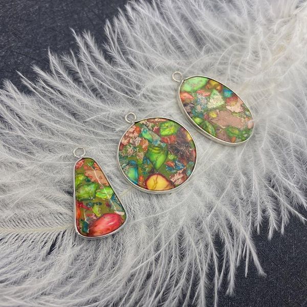 charms 1pcs natural stone turquoises pendant irregular drop-shaped round charm women necklaces jewelry making diy earrings accessories, Bronze;silver
charms 1pcs natural stone turquoises pendant irregular drop-shaped round charm women necklaces jewelry making diy earrings accessories, Bronze;silver