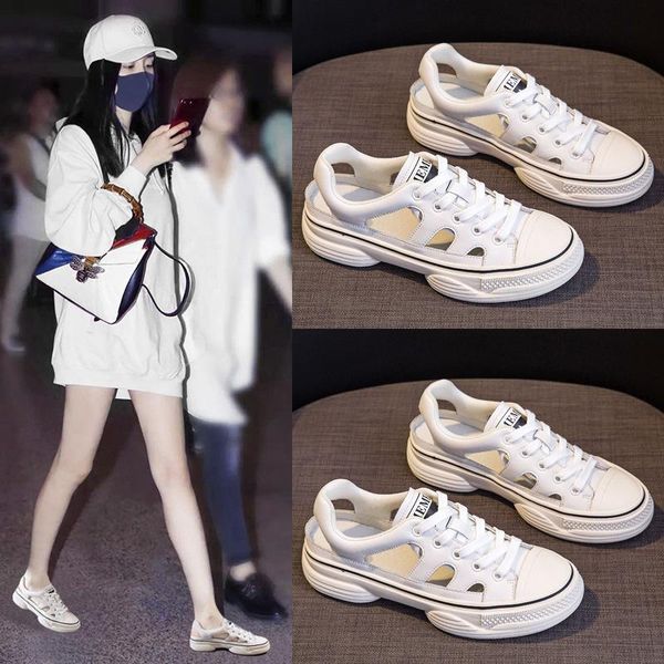 sandals summer 2021 baotou leather roman sports soft soles sandal women's thick hollow small white shoes, Black
sandals summer 2021 baotou leather roman sports soft soles sandal women's thick hollow small white shoes, Black