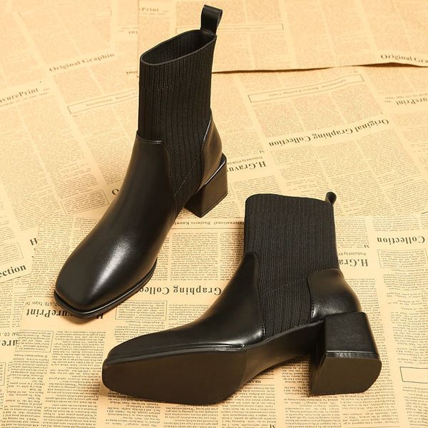 shoes fashion slim short boots,autumn/winter high heeled shoes,square toe,knitted elastic,thick heel,female footware,black l6p4
shoes fashion slim short boots,autumn/winter high heeled shoes,square toe,knitted elastic,thick heel,female footware,black l6p4