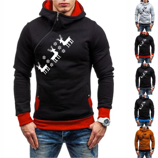 men's hoodies & sweatshirts elk printed christmas pullover hoody slim fit casual jumper hooded men warm winter oversized, Black
men's hoodies & sweatshirts elk printed christmas pullover hoody slim fit casual jumper hooded men warm winter oversized, Black