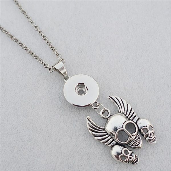 pendant necklaces vintage skulls necklace retro metal 18mm snap buttons charms punk men halloween jewelry gift, Silver
pendant necklaces vintage skulls necklace retro metal 18mm snap buttons charms punk men halloween jewelry gift, Silver