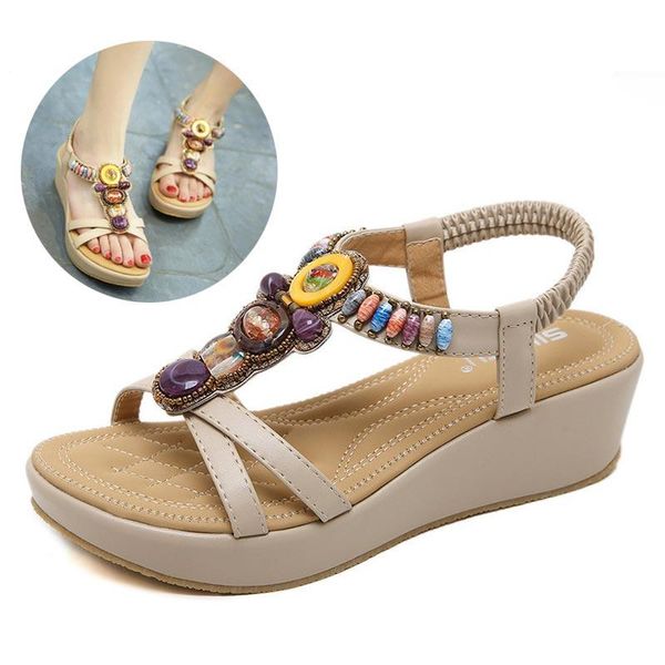 women bohemia beach sandals ladies platform wedges anti-slip casual shoes 2021 summer female comfortable vacation 42, Black
women bohemia beach sandals ladies platform wedges anti-slip casual shoes 2021 summer female comfortable vacation 42, Black