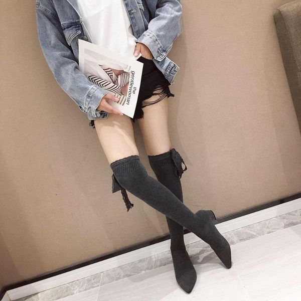 boots 2021 over the knee women sweet bowknot knitting sock pointed toe elasitc slim botas mujer autumn winter shoes woman, Black
boots 2021 over the knee women sweet bowknot knitting sock pointed toe elasitc slim botas mujer autumn winter shoes woman, Black