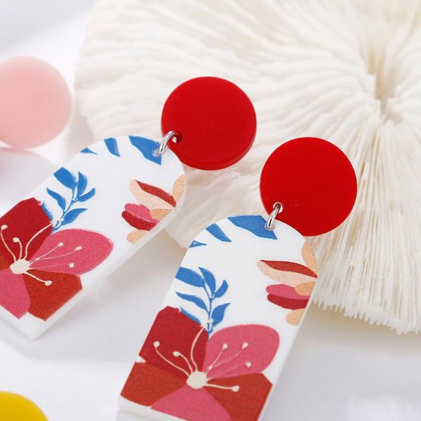 stud stylish women's dangle earrings leaves pattern colorful rectangle piercing for teens lovely female accessories, Golden;silver
stud stylish women's dangle earrings leaves pattern colorful rectangle piercing for teens lovely female accessories, Golden;silver