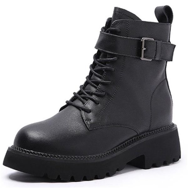 punk women ankle boots genuine leather side zipper shoes woman high heels 2021 fashion winter motorcycle, Black
punk women ankle boots genuine leather side zipper shoes woman high heels 2021 fashion winter motorcycle, Black