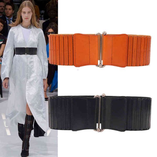 elastic waist seal women's wide simple ornament layer cowhide belt with dress coat leather, Black;brown
elastic waist seal women's wide simple ornament layer cowhide belt with dress coat leather, Black;brown