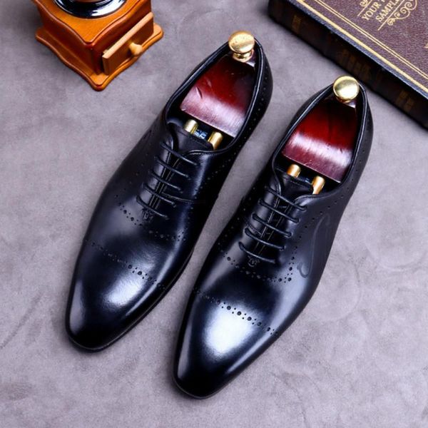 dress shoes autumn mens formal genuine leather oxford for men italian 2021 wedding laces brogues, Black
dress shoes autumn mens formal genuine leather oxford for men italian 2021 wedding laces brogues, Black