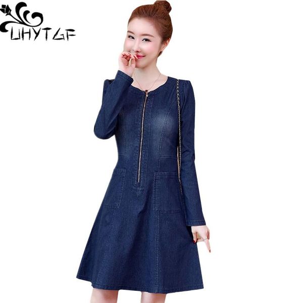 casual dresses uhytgf s-5xl plus size dress women korean fashion long sleeve spring autumn denim temperament ladies slim 1251, Black;gray
casual dresses uhytgf s-5xl plus size dress women korean fashion long sleeve spring autumn denim temperament ladies slim 1251, Black;gray