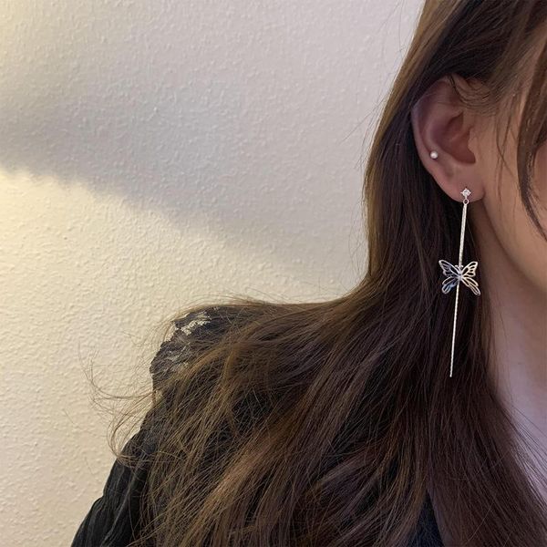 dangle & chandelier butterfly drop earrings zircon asymmetrical tassel fashion punk hip hop korean simple charming girlfriend jewelry gifts, Silver
dangle & chandelier butterfly drop earrings zircon asymmetrical tassel fashion punk hip hop korean simple charming girlfriend jewelry gifts, Silver