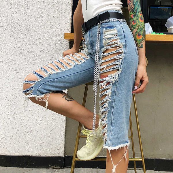 fashion jeans bf wind big hole light color women's 2021 spring slim casual 5-cent pants, Blue
fashion jeans bf wind big hole light color women's 2021 spring slim casual 5-cent pants, Blue