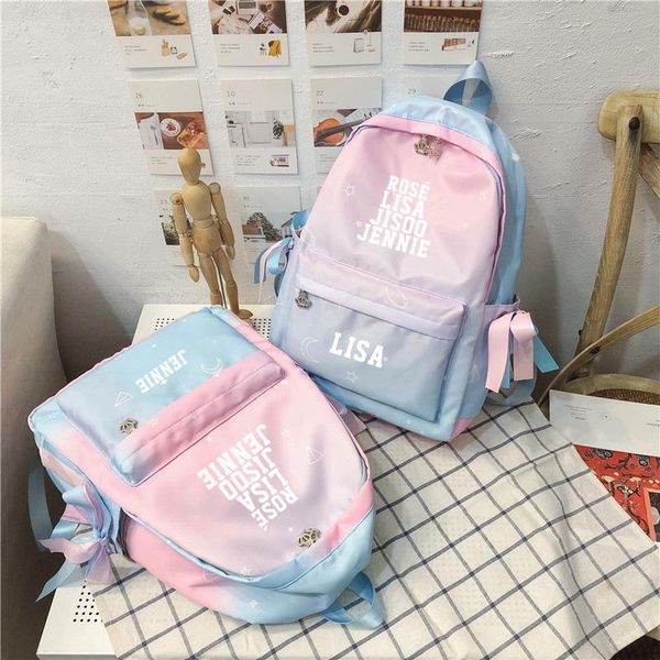 backpack kpop stationery 1pcs bp lisa jennie rose student's bag gradient color large-capacity school gift for student y342
backpack kpop stationery 1pcs bp lisa jennie rose student's bag gradient color large-capacity school gift for student y342