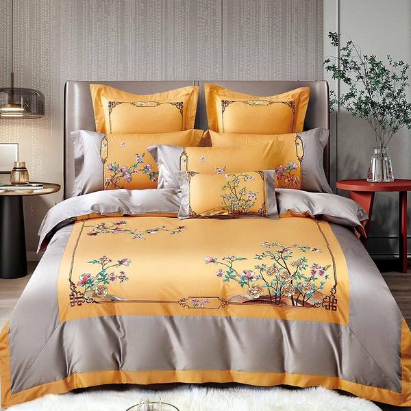 luxury embroidery 1400tc egyptian cotton satin silky chinese style flowers bedding set duvet cover bed sheet pillowcases 4pcs sets
luxury embroidery 1400tc egyptian cotton satin silky chinese style flowers bedding set duvet cover bed sheet pillowcases 4pcs sets