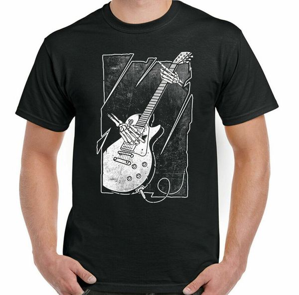 guitar t-shirt guitarist skeleton man acoustic electric bass amp cords, White;black 
guitar t-shirt guitarist skeleton man acoustic electric bass amp cords, White;black