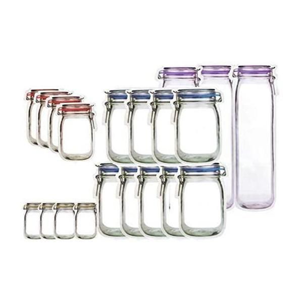 food savers & storage containers 18 pack reusable zipper closure snack bags, mason jar saver sandwich bags leak proof ba
food savers & storage containers 18 pack reusable zipper closure snack bags, mason jar saver sandwich bags leak proof ba