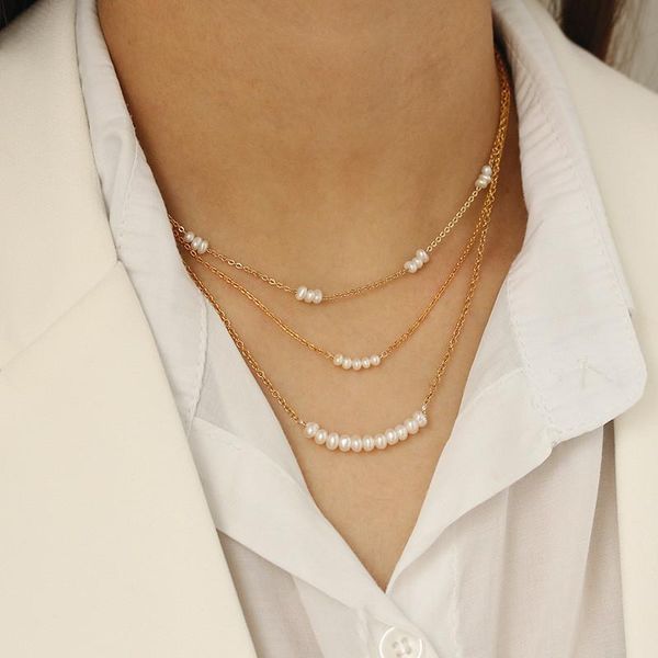 gold plated necklace delicate chain pendants sweater for women preal chains, Silver
gold plated necklace delicate chain pendants sweater for women preal chains, Silver