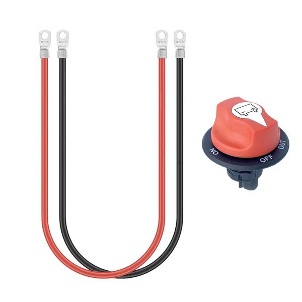 parts battery isolator switch, 50a disconnect master cutoff for marine boat rv atv utv, with power cable
parts battery isolator switch, 50a disconnect master cutoff for marine boat rv atv utv, with power cable