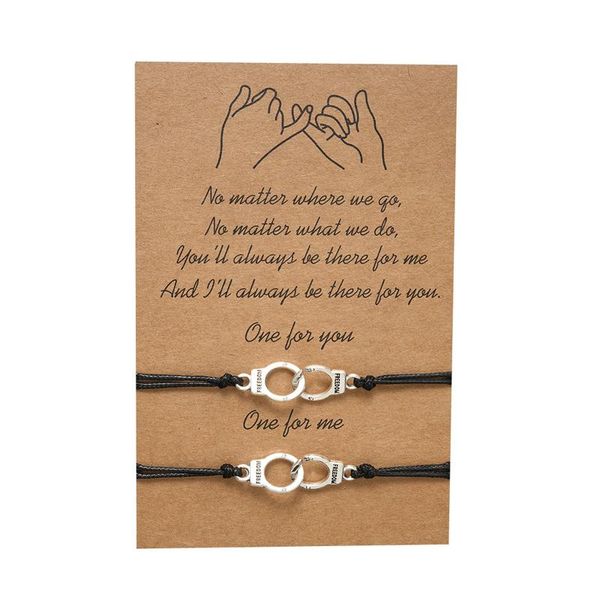 link, chain 2pcs handcuff om justice charm friendship couple lover bracelets kit for women, Black
link, chain 2pcs handcuff om justice charm friendship couple lover bracelets kit for women, Black