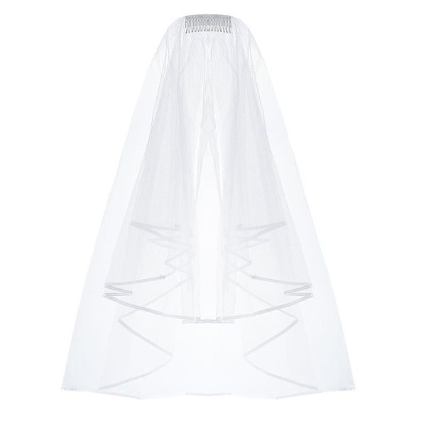 bridal veils white/ivory 2t short tulle wedding with ribbon edge two layers veil bride accessories comb, Black
bridal veils white/ivory 2t short tulle wedding with ribbon edge two layers veil bride accessories comb, Black