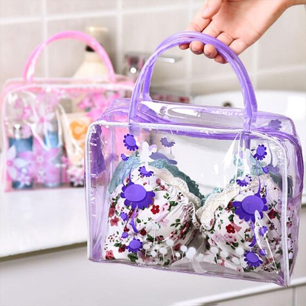 1pcs transparent portable cosmetic bag waterproof women makeup underwear make up drug storage organizer
1pcs transparent portable cosmetic bag waterproof women makeup underwear make up drug storage organizer