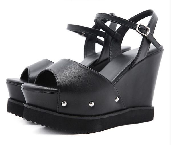 sandals black leisure high heel fish mouth party thick bottom platform wedges women's shoes for summer korean style buckle
sandals black leisure high heel fish mouth party thick bottom platform wedges women's shoes for summer korean style buckle