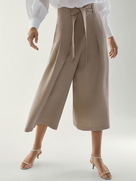 capri knotted belt wide-leg casual pants women's loose pant rhje, Black;white
capri knotted belt wide-leg casual pants women's loose pant rhje, Black;white