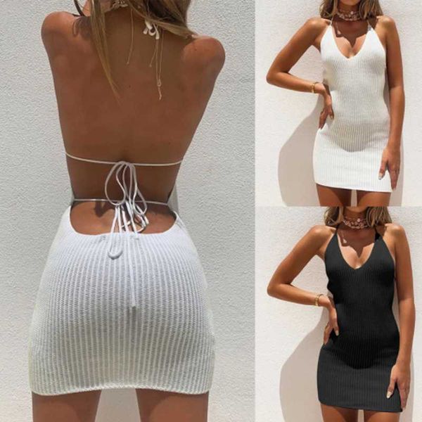 casual dresses omsj summer backless ribbing dress halter deep v neck drawstring solid color mini vestidos ladies vacation leisure cloth, Black;gray
casual dresses omsj summer backless ribbing dress halter deep v neck drawstring solid color mini vestidos ladies vacation leisure cloth, Black;gray