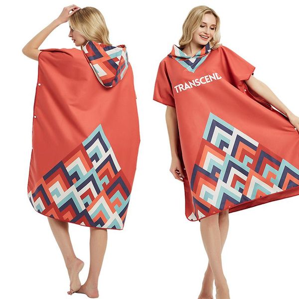 towel hooded surf poncho /diving bathrobe bath outdoor beach sport quick-dry
