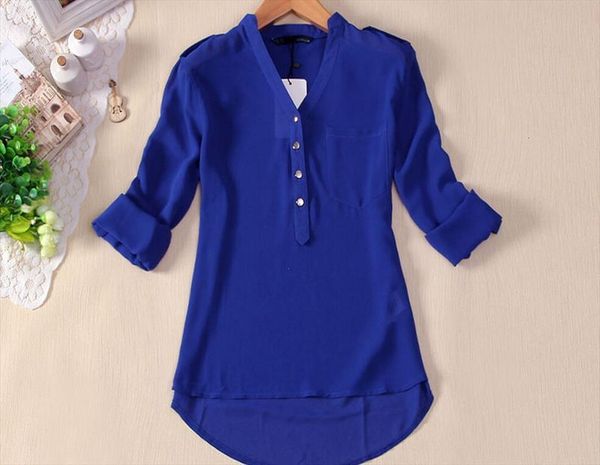 black,white,blue chiffon spring summer womens blouses long sleeve casual v neck pockets plus size
black,white,blue chiffon spring summer womens blouses long sleeve casual v neck pockets plus size