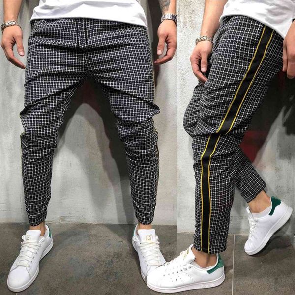 spring and autumn fashion women pants casual eurocode plaid stitching tethered sport slimming joggers men, Black
spring and autumn fashion women pants casual eurocode plaid stitching tethered sport slimming joggers men, Black