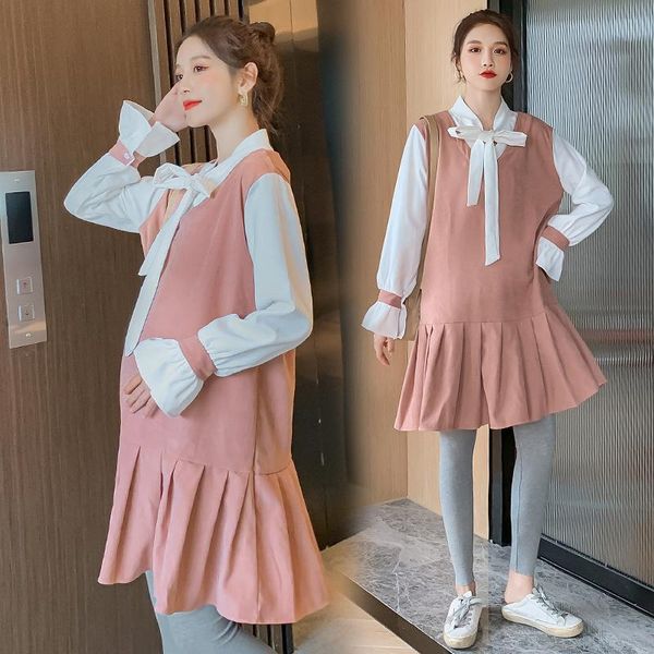 3550# maternity dress spring autumn patchwork pleated loose stylish pregnant women mom dresses, White
3550# maternity dress spring autumn patchwork pleated loose stylish pregnant women mom dresses, White