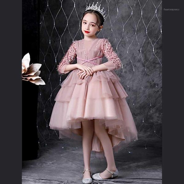 girl's dresses princess asymmetrical flower girl wedding tulle 3/4 length sleeve jewel neck with tier1, Red;yellow
girl's dresses princess asymmetrical flower girl wedding tulle 3/4 length sleeve jewel neck with tier1, Red;yellow