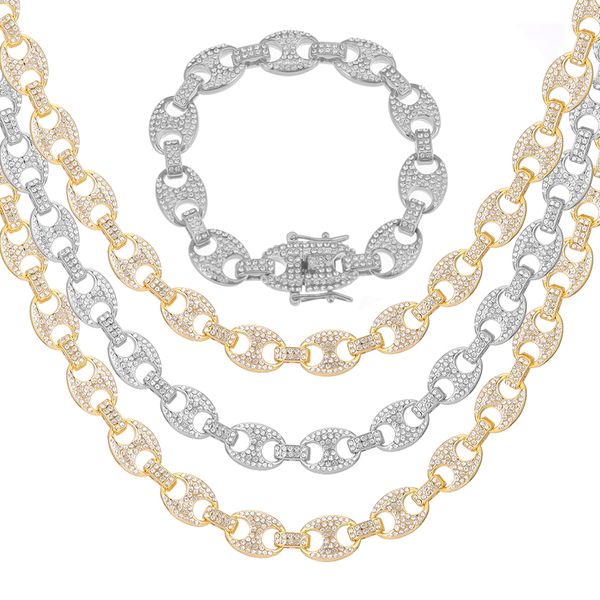 2PCS12MM Cuban Link Chain Pig Nose Necklace Men Iced Out Cuban Link Necklace Hip Hop Chains Rock Jewelry For Men Chain Jewellery Set
2PCS12MM Cuban Link Chain Pig Nose Necklace Men Iced Out Cuban Link Necklace Hip Hop Chains Rock Jewelry For Men Chain Jewellery Set