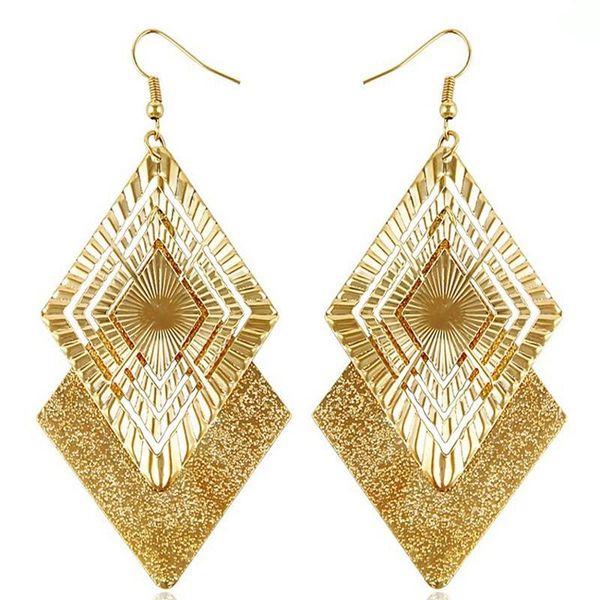 dangle & chandelier european and american geometric hollow ladies multi-level rhombus wild frosted earrings girl fashion jewelry accessories, Silver
dangle & chandelier european and american geometric hollow ladies multi-level rhombus wild frosted earrings girl fashion jewelry accessories, Silver