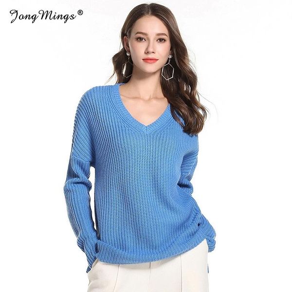 women's sweaters solid large size loose lady sweater long sleeve v neck knitted women pullovers autumn winter clothing casual, White;black
women's sweaters solid large size loose lady sweater long sleeve v neck knitted women pullovers autumn winter clothing casual, White;black