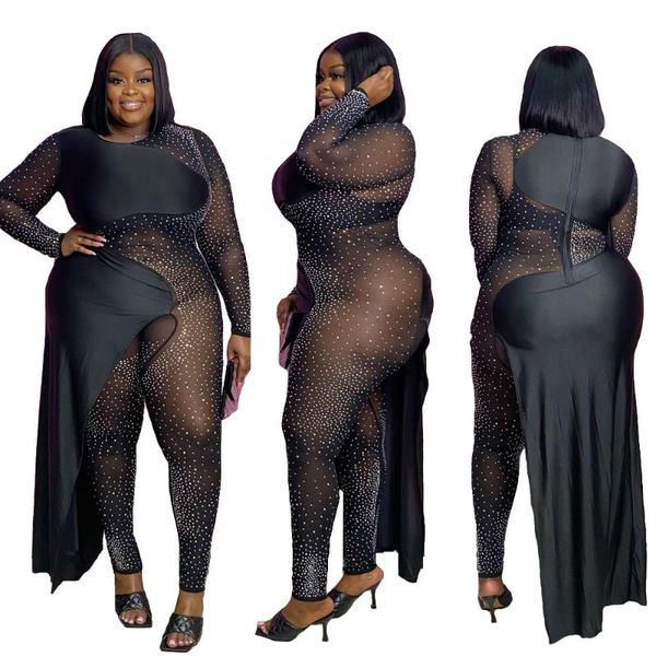 night club women perspective jumpsuits fashion mesh see through long sleeve o-neck asymmetrical design lady's rompers 2021 women's, Black;white
night club women perspective jumpsuits fashion mesh see through long sleeve o-neck asymmetrical design lady's rompers 2021 women's, Black;white