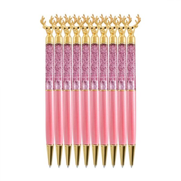 christmas'day 10pcs elk pen oily black ballpoint 0.7mm refill metal acrylic stationery gifts pens, Blue;orange
christmas'day 10pcs elk pen oily black ballpoint 0.7mm refill metal acrylic stationery gifts pens, Blue;orange