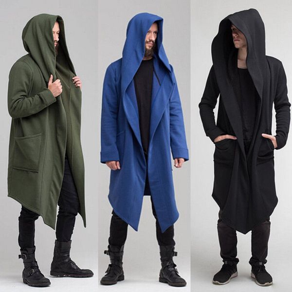 autumn winter fashion men gothic pockets long hooded cardigan warm coat hoodie loose jacket outwear plus size m-2xl, Black;brown
autumn winter fashion men gothic pockets long hooded cardigan warm coat hoodie loose jacket outwear plus size m-2xl, Black;brown