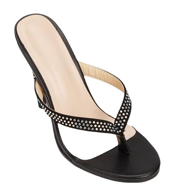 women slippers summer outdoor shoes rhinestone slides sandals black high heel slip on flip flop elegant
women slippers summer outdoor shoes rhinestone slides sandals black high heel slip on flip flop elegant