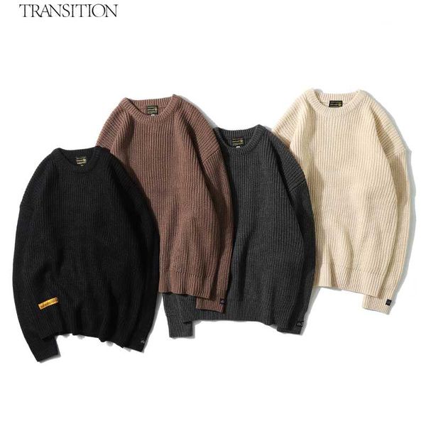men's sweaters authentic japanese tide brand crew neck sweater casual pullover top, White;black
men's sweaters authentic japanese tide brand crew neck sweater casual pullover top, White;black