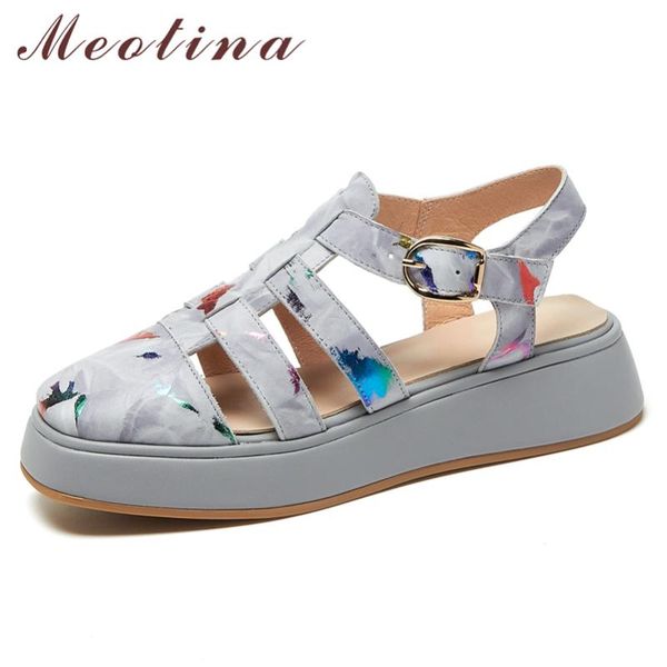 meotina genuine leather sandals gladiator shoes women cutout flat platform summer buckle ladies footwear 2021 gray dress, Black
meotina genuine leather sandals gladiator shoes women cutout flat platform summer buckle ladies footwear 2021 gray dress, Black