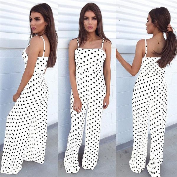 women's jumpsuits & rompers elegant women sleeveless dot jumpsuit loose trousers wide leg pants holiday leotard overalls, Black;white
women's jumpsuits & rompers elegant women sleeveless dot jumpsuit loose trousers wide leg pants holiday leotard overalls, Black;white