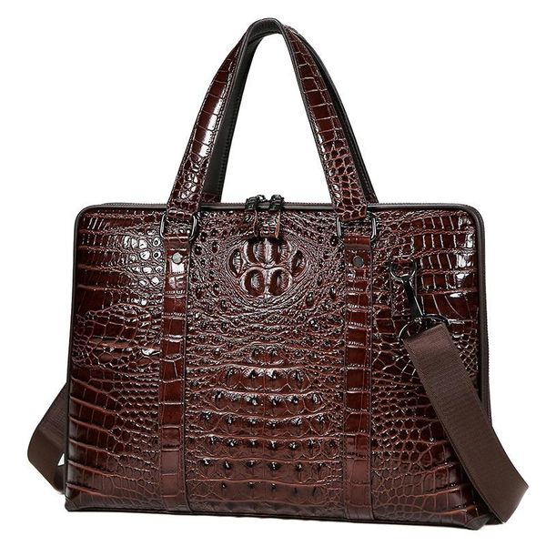 briefcases first layer cowhide men alligator pattern one shoulder crossbody briefcase genuine leather business large capacity handbags
briefcases first layer cowhide men alligator pattern one shoulder crossbody briefcase genuine leather business large capacity handbags