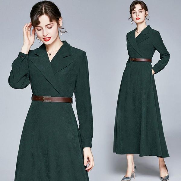 casual dresses 2021 autumn winter fashion women long sleeve v collar high waist maxi dress, Black;gray
casual dresses 2021 autumn winter fashion women long sleeve v collar high waist maxi dress, Black;gray