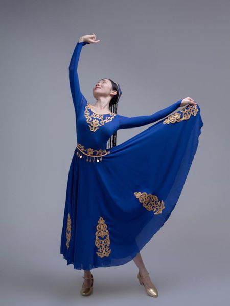 ethnic clothing xinjiang dance performance clothes women's body training uygur big skirt students perform national costumes, Red
ethnic clothing xinjiang dance performance clothes women's body training uygur big skirt students perform national costumes, Red