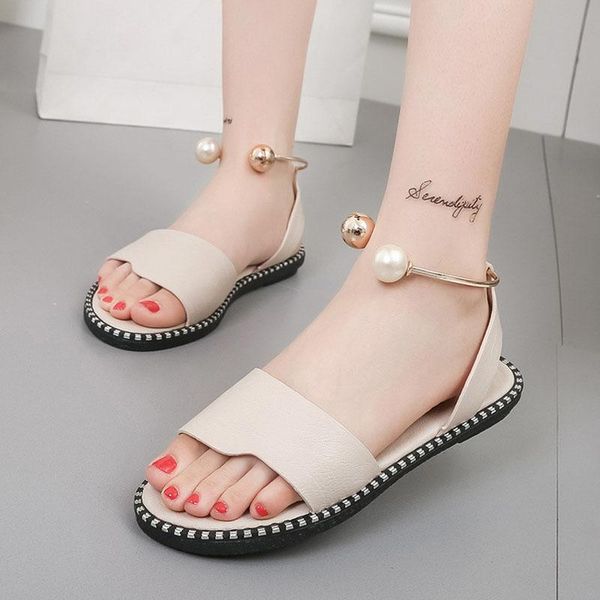 spring sandal 2021 flat pearl shoes one-word buckle versatile fashion open-toe casual women's sandals, Black
spring sandal 2021 flat pearl shoes one-word buckle versatile fashion open-toe casual women's sandals, Black