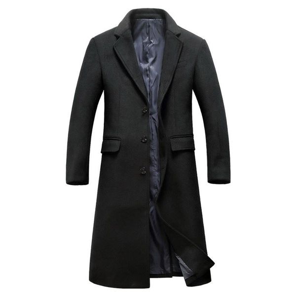 men's wool & blends long style warm winter coats outerwear men turn down collar slim woolen overcoats 2021 autumn collection, Black
men's wool & blends long style warm winter coats outerwear men turn down collar slim woolen overcoats 2021 autumn collection, Black