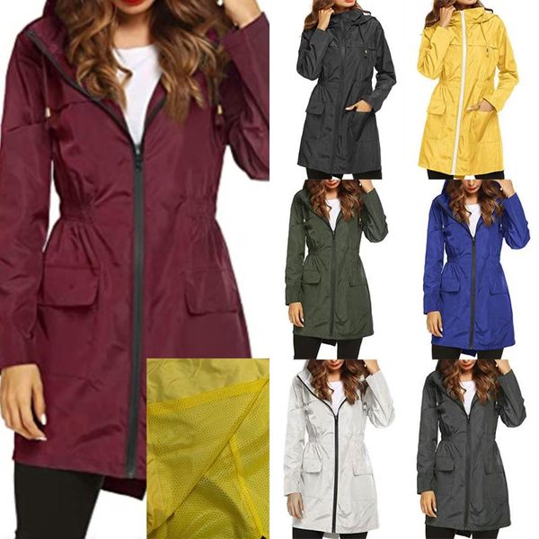 women's trench coats outdoor sports jacket double layer solid color waist hooded raincoat mid-length windbreaker women 2021, Tan;black
women's trench coats outdoor sports jacket double layer solid color waist hooded raincoat mid-length windbreaker women 2021, Tan;black