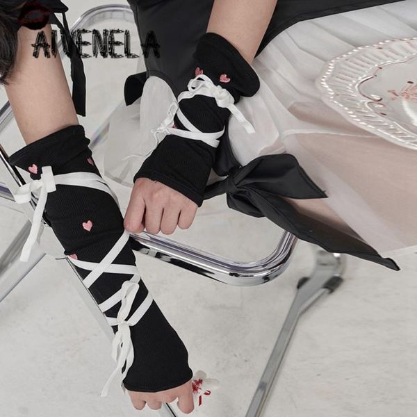 five fingers gloves harajuku gothic punk embroidery heart bandage fingerless glove arm cover long mittens afc1168, Blue;gray
five fingers gloves harajuku gothic punk embroidery heart bandage fingerless glove arm cover long mittens afc1168, Blue;gray